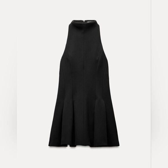 NWT ZARA GODETS SHORT DRESS - Picture 6 of 9